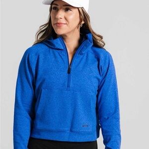 Erne Malibu blue cropped pullover hoodie Blue Quarter-Zip